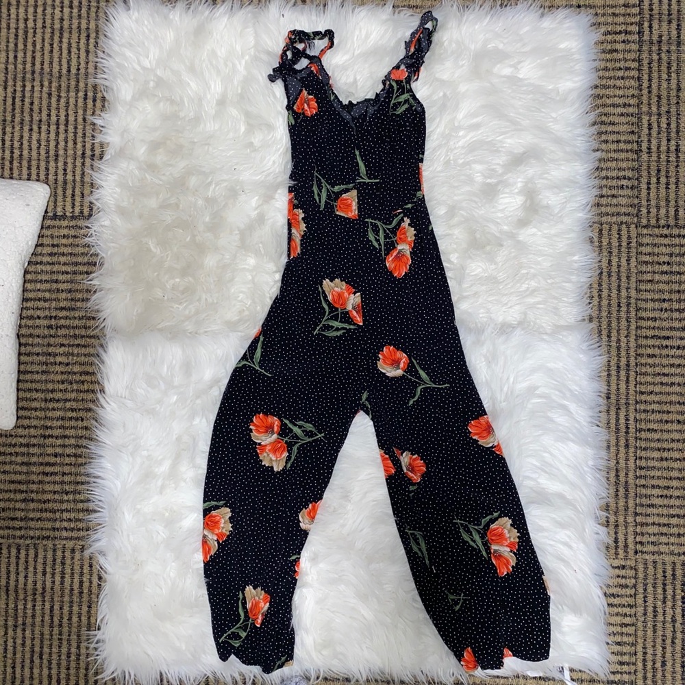 Topshop Floral Jumpsuit